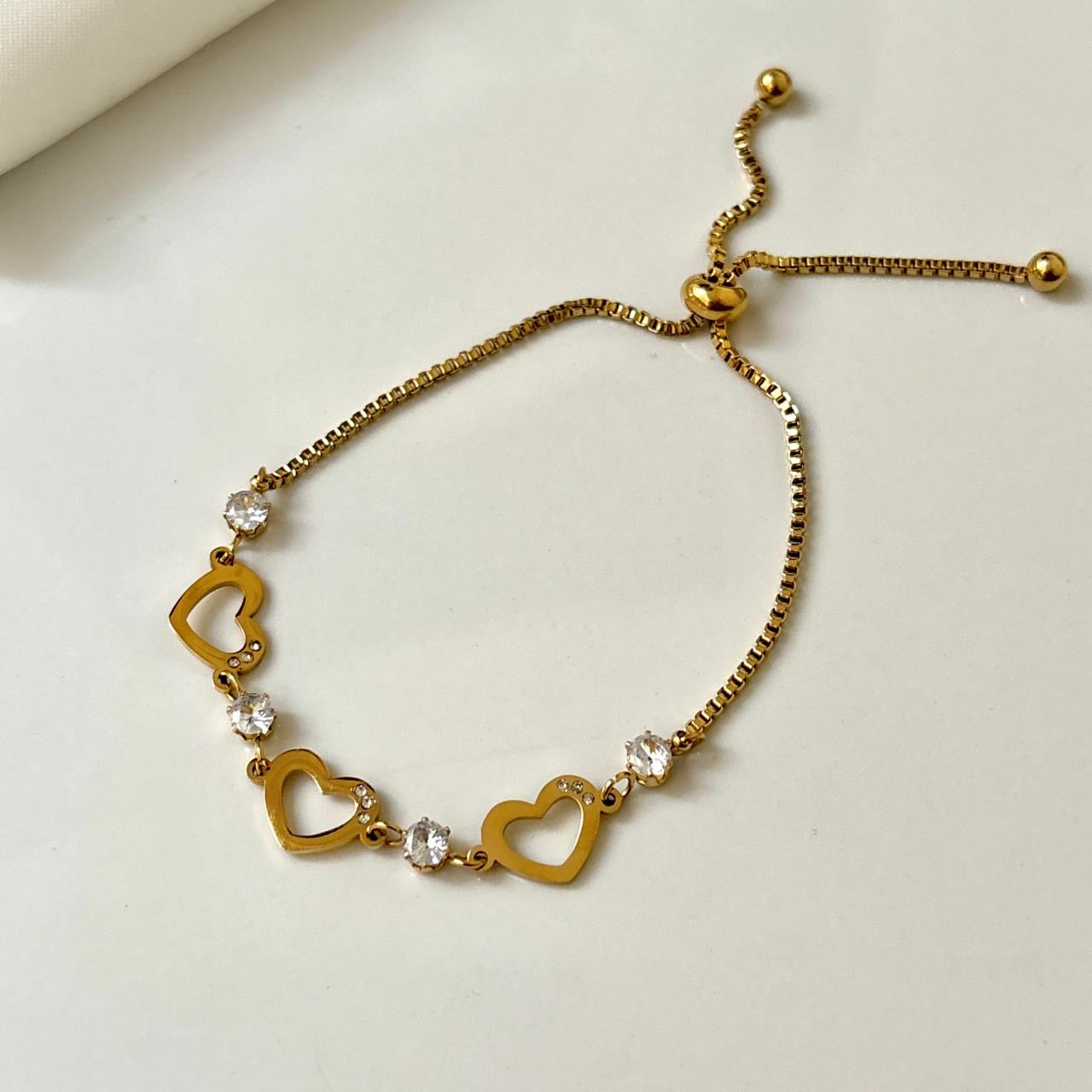 Heart Loops Bracelet -Adjustable