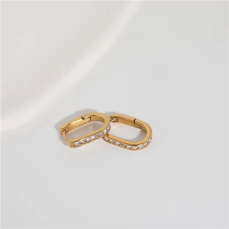 Elegance U Hoops - Zircon Paved