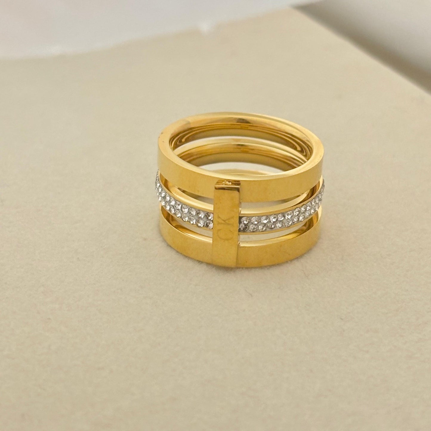 Tri Stacked LUX Ring