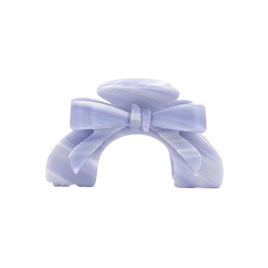 Azure Bow Blue Claw Clip