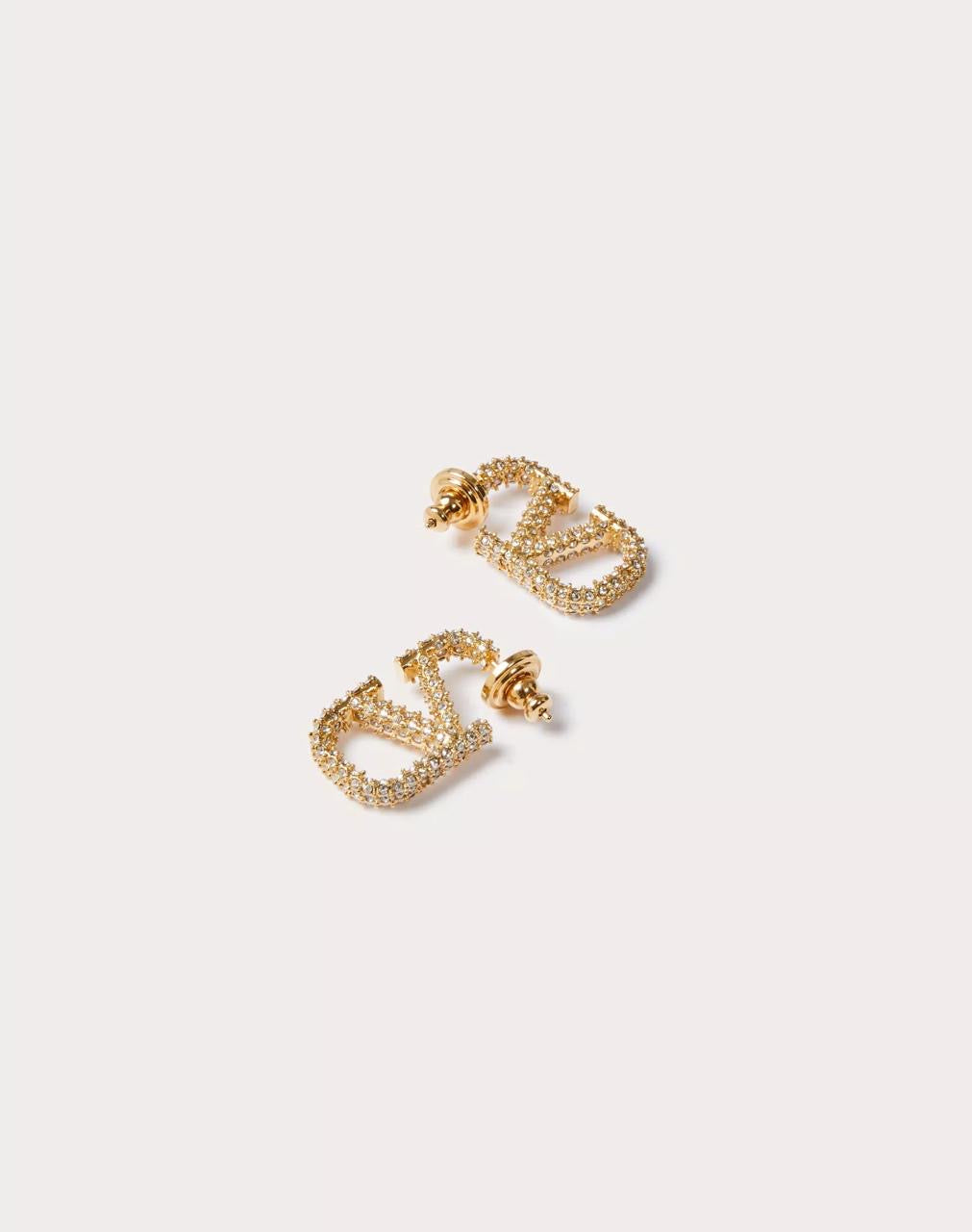 Valentino Swarovski Crystal Pave Hoops
