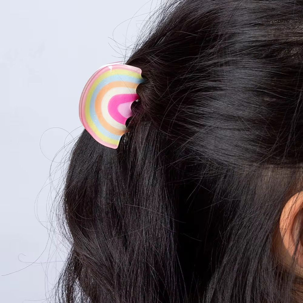 Rainbow Pastel Claw Clip