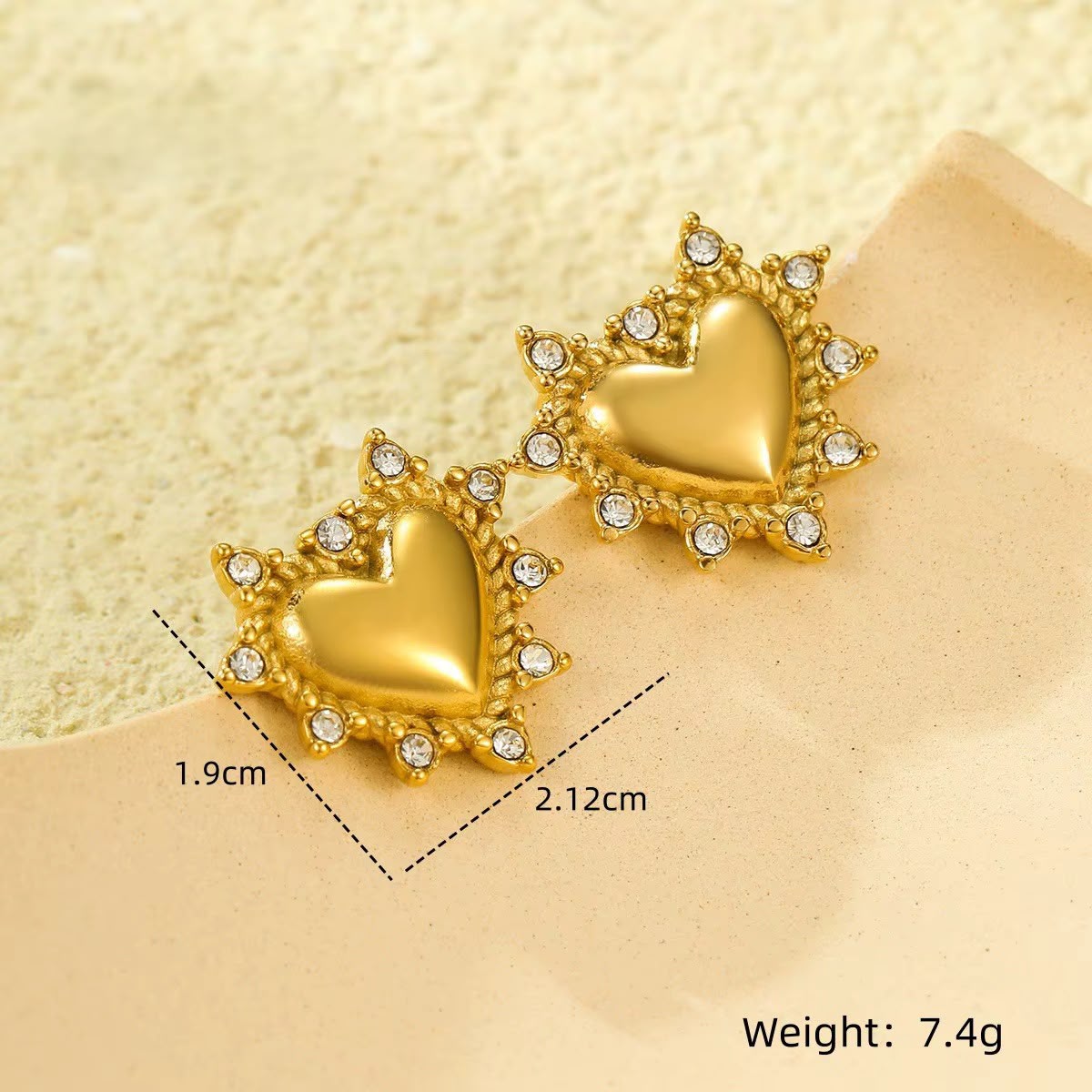Cupid Heart Studs
