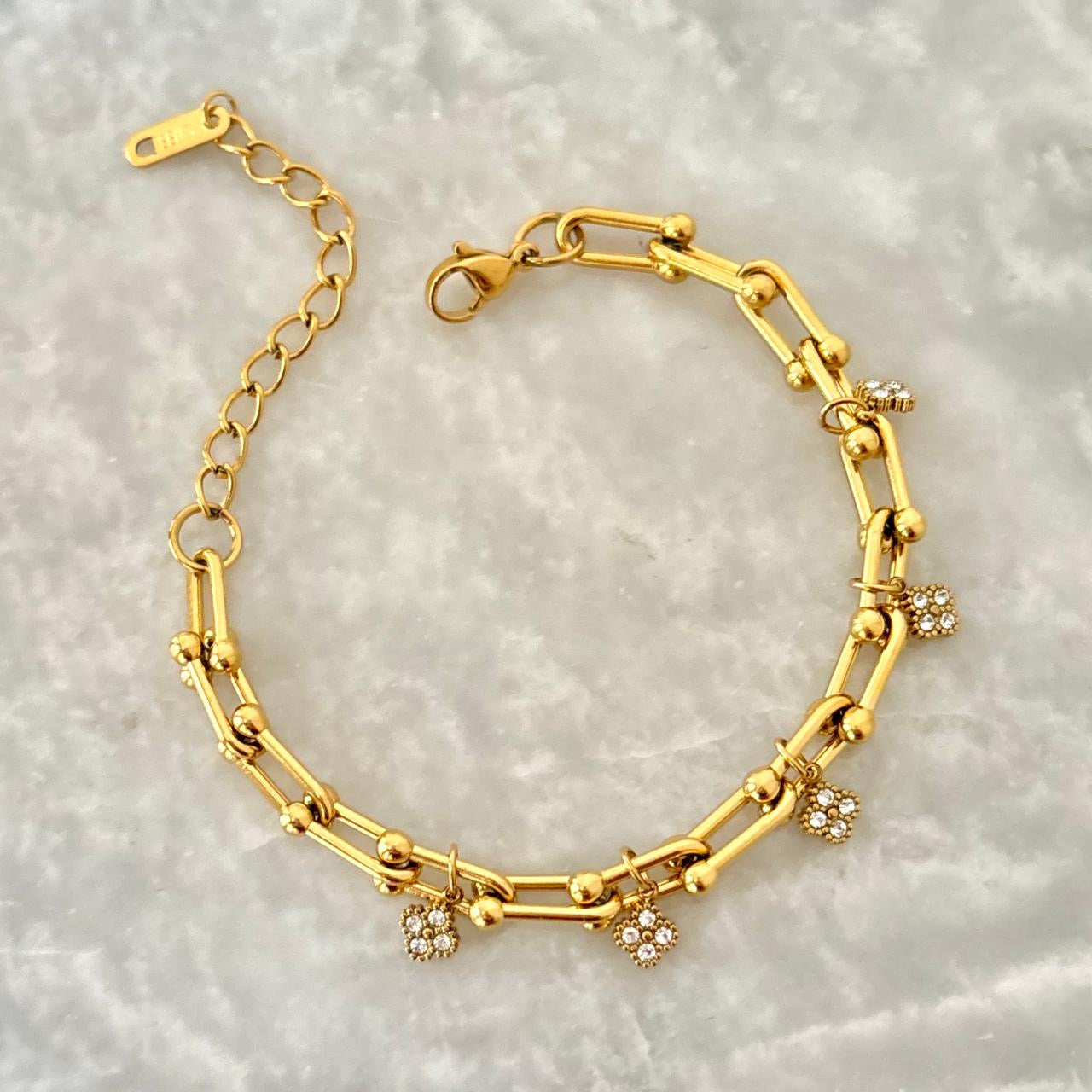 Link De Clovia Charm Bracelet
