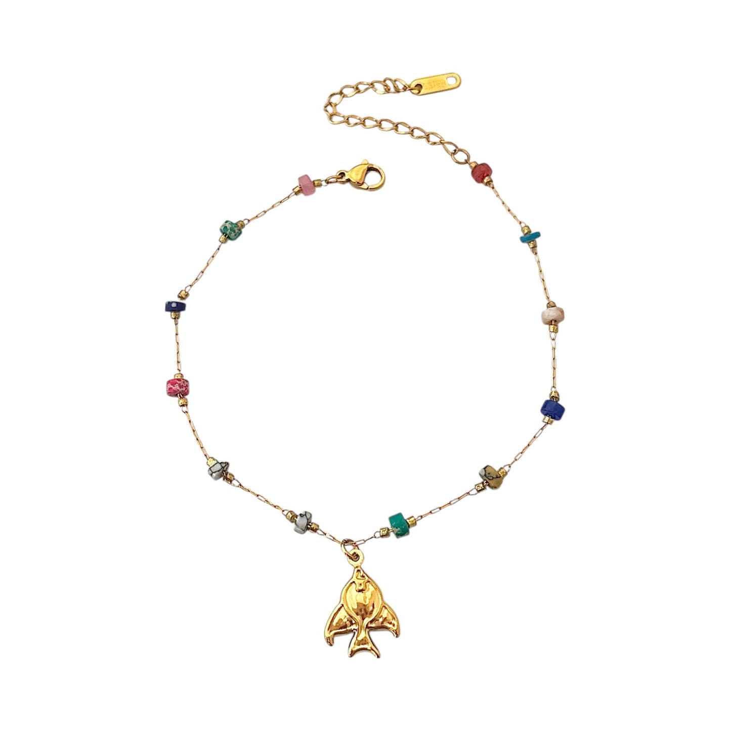 Fishy Quin Multi Beaded Anklet