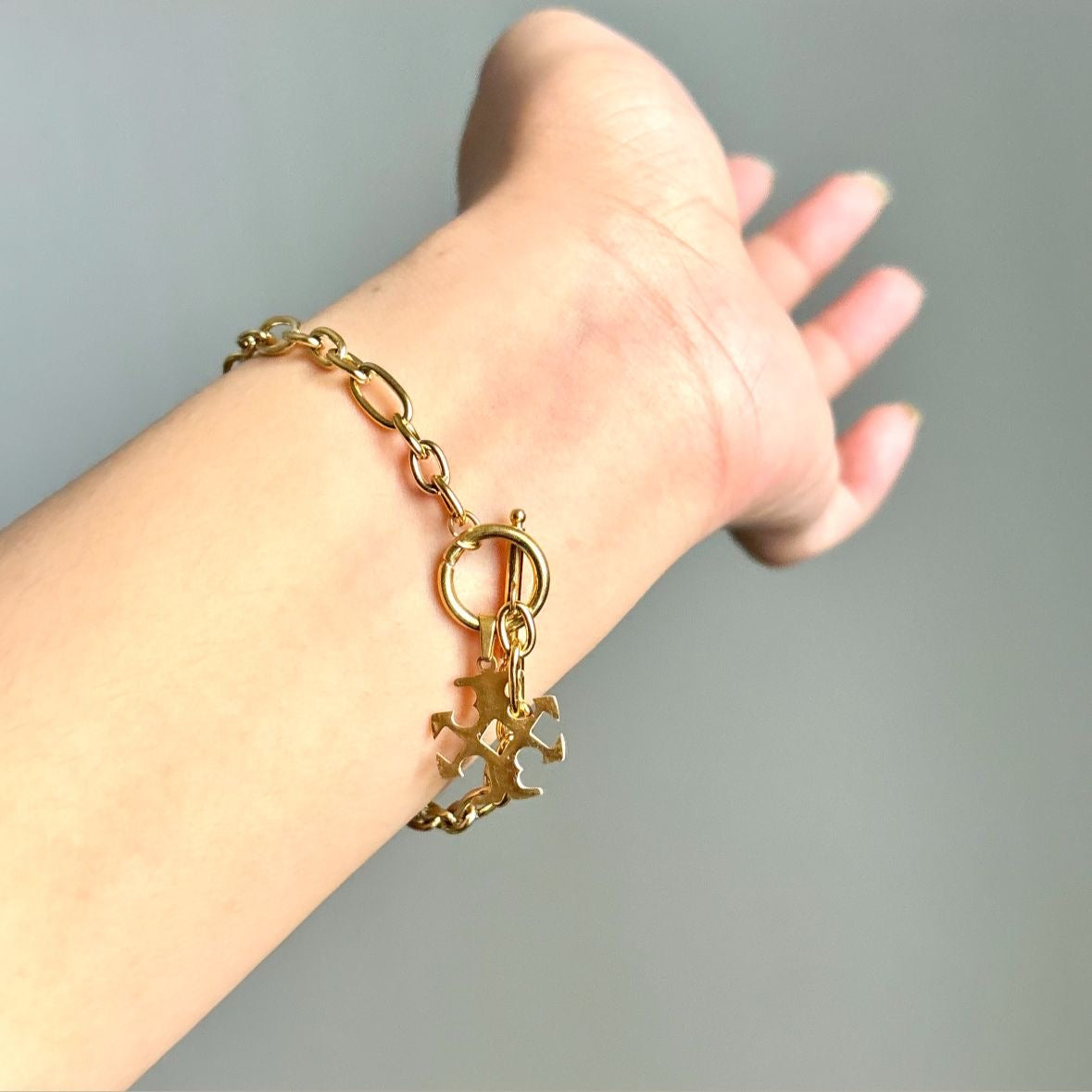TB Kira Charm OT Link Bracelet -18K