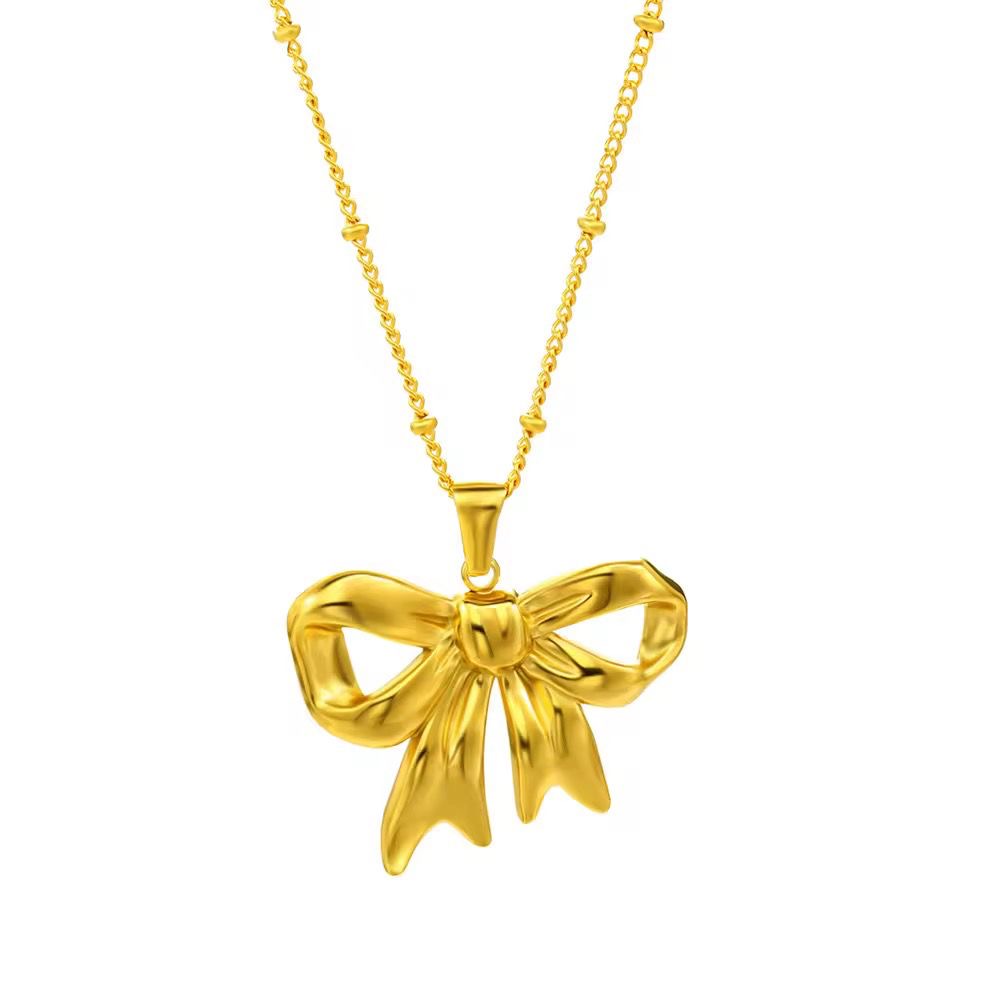 Queen Bow Necklace -18K