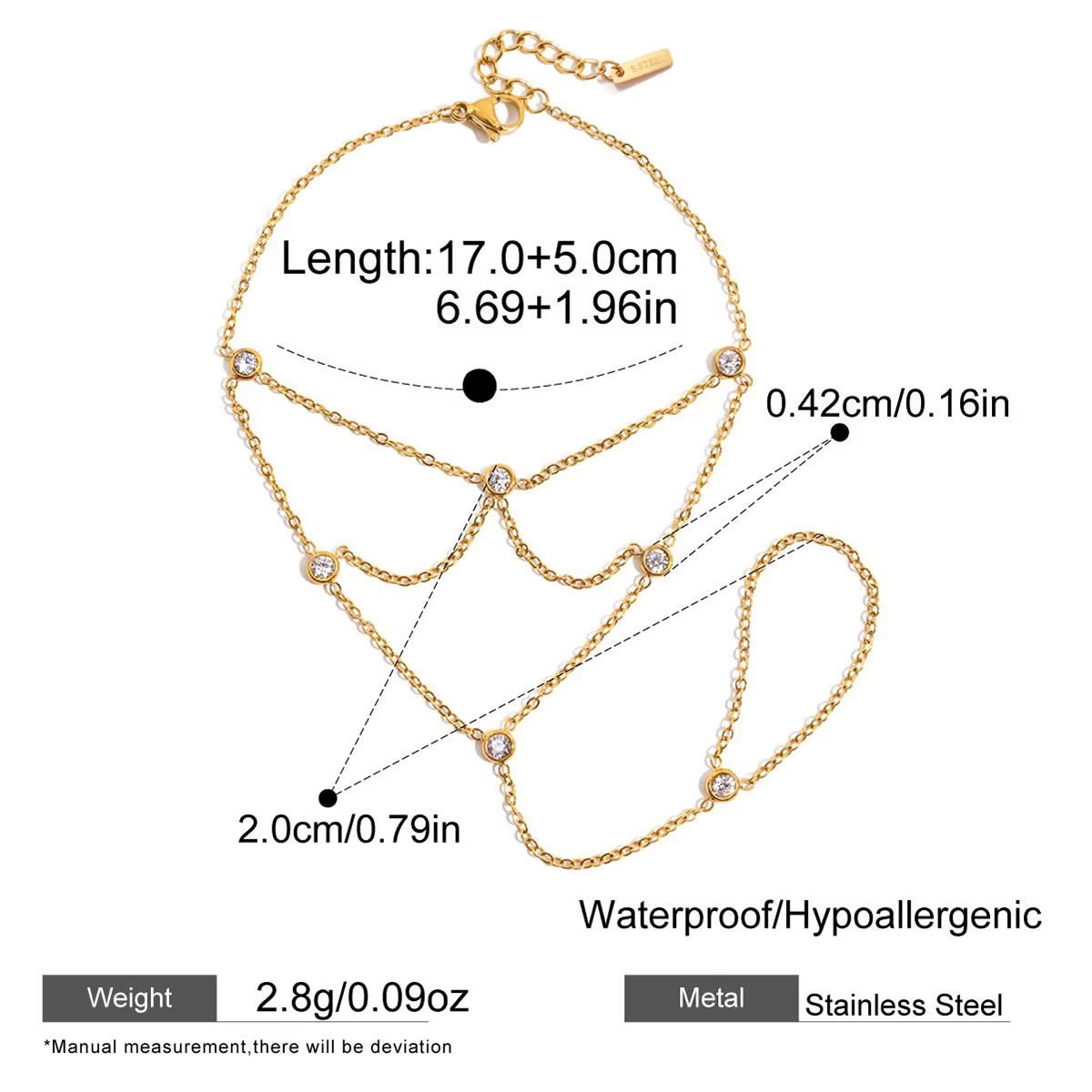 Selene Diamond Hand Chain