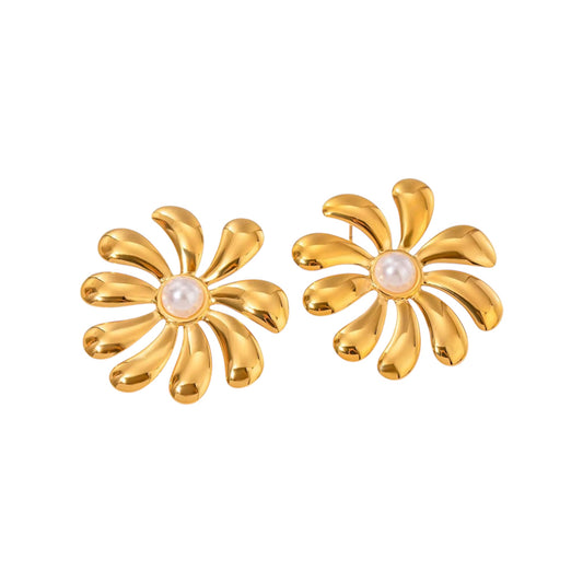 Grace Flora Studs -18K