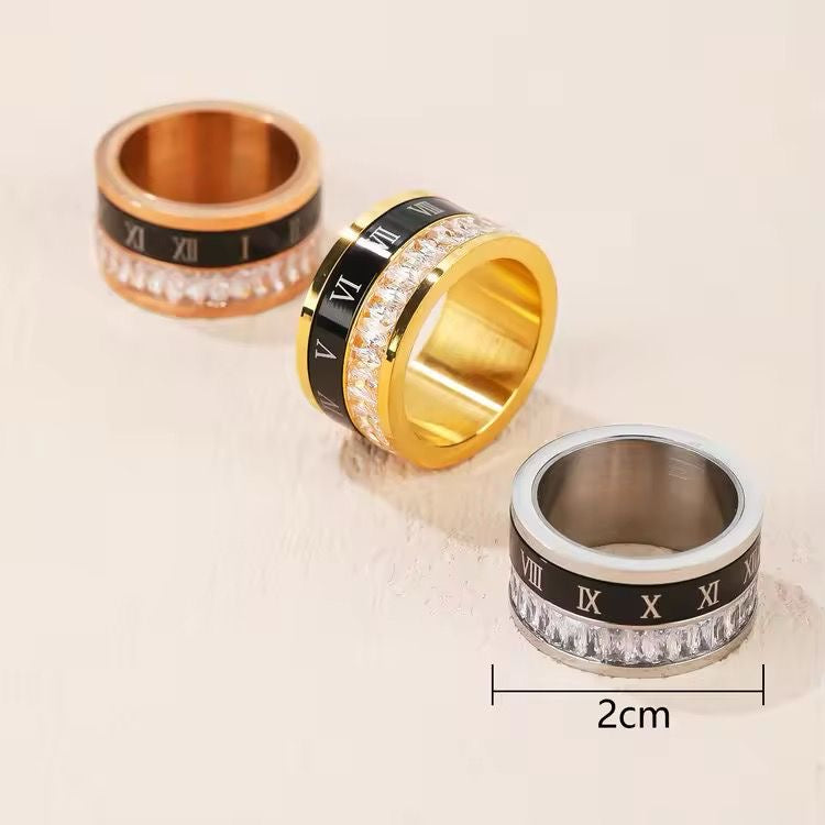 Roman Baguette Stacked Ring -18K