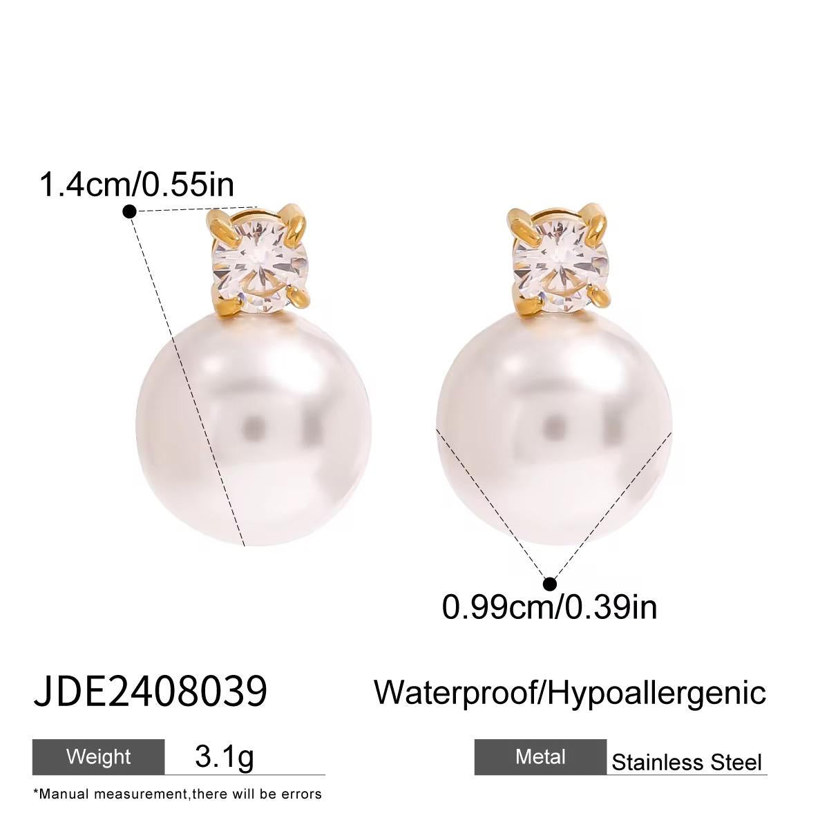 Bling Pearl Studs