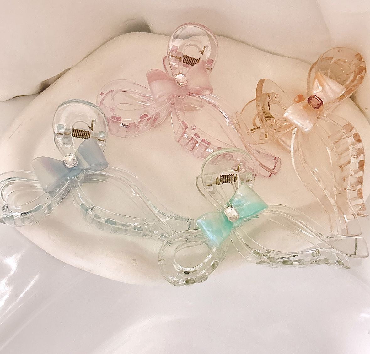 Glazed Bow Claw Clip