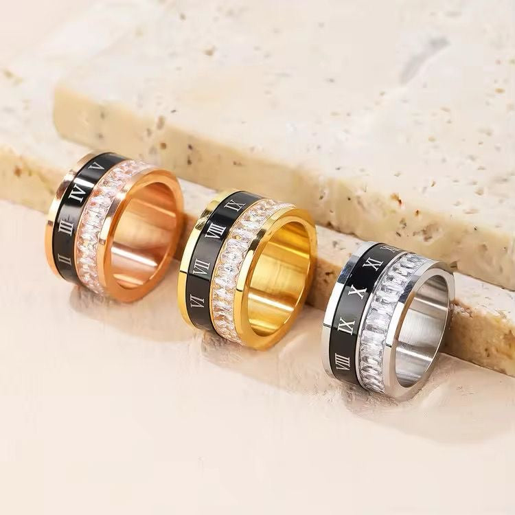 Roman Baguette Stacked Ring -18K