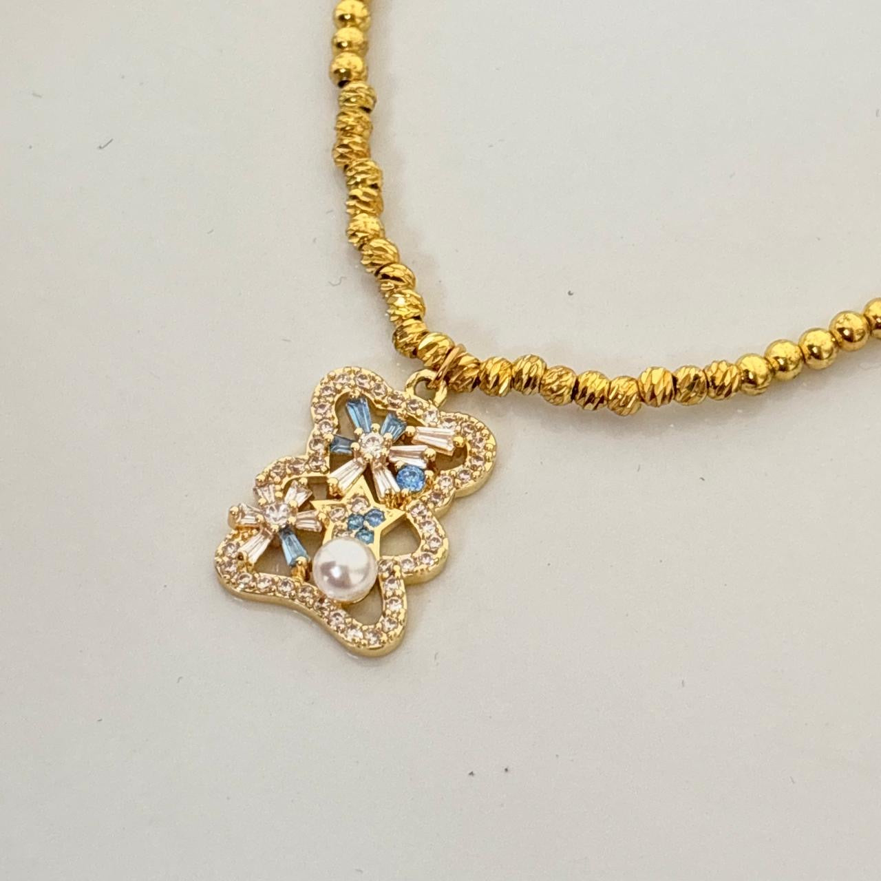 Glitzy Teddy Beaded Bracelet