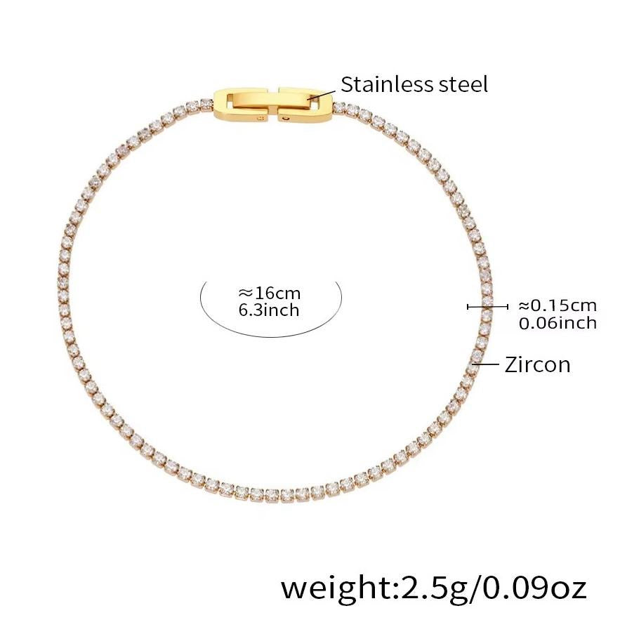 Gold Petite Tennis Bracelet
