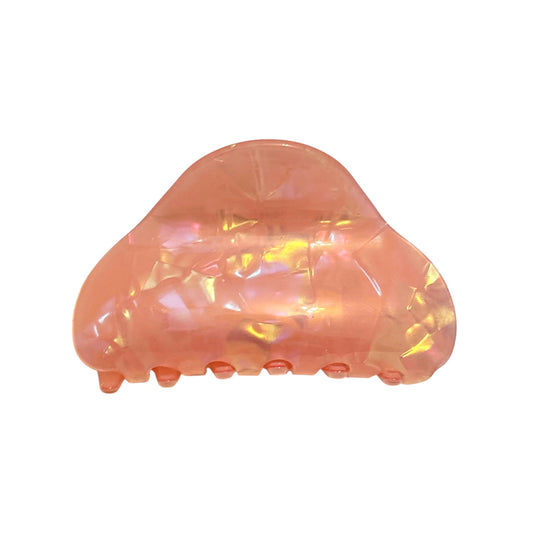 Coral Pink Pearlescent Cloudy Claw Clip