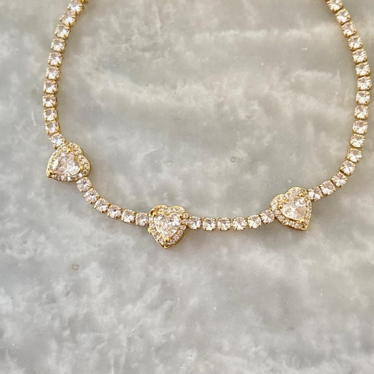 Princess LUX Heart Tennis Bracelet