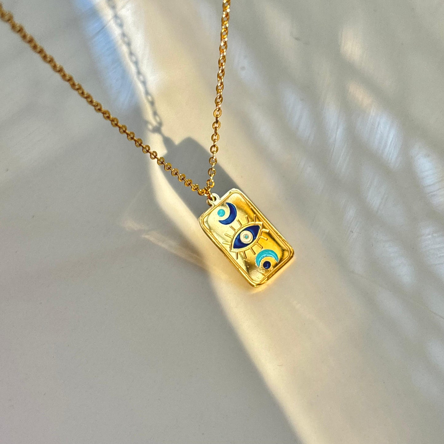 Tarot Boho Eye Necklace -18K
