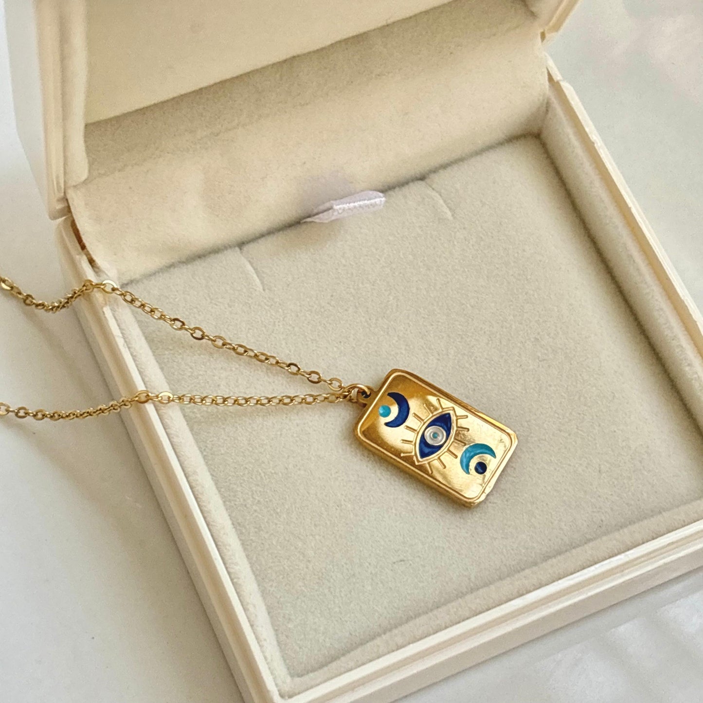 Tarot Boho Eye Necklace -18K