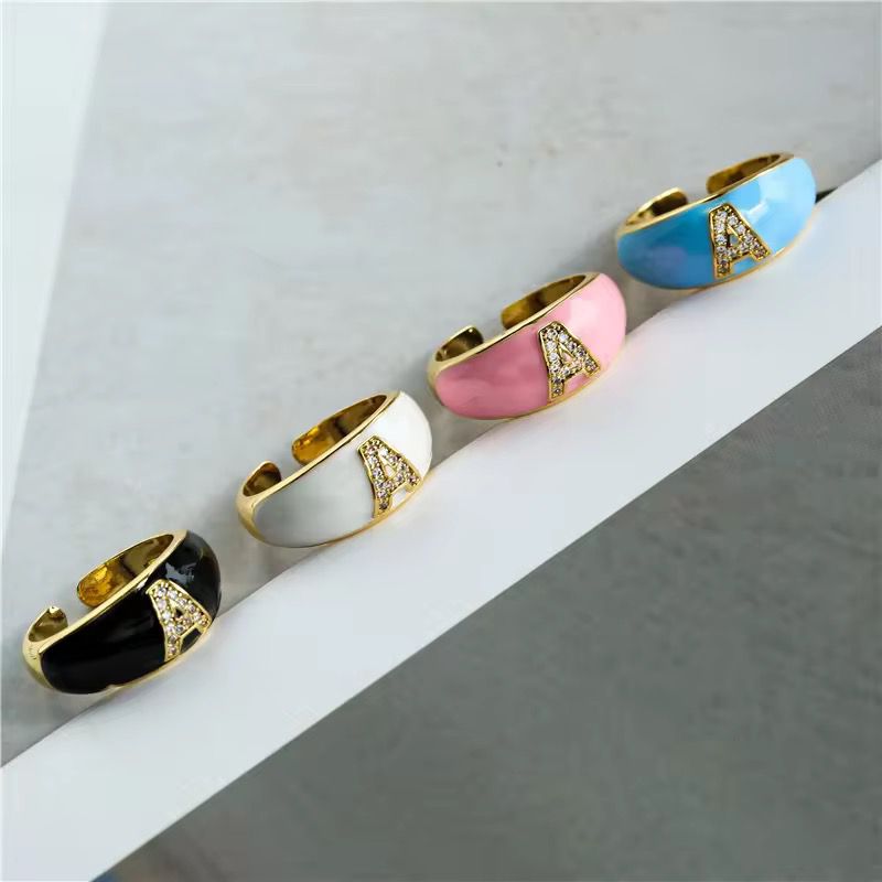 Initial Enamel Ring -Adjustable