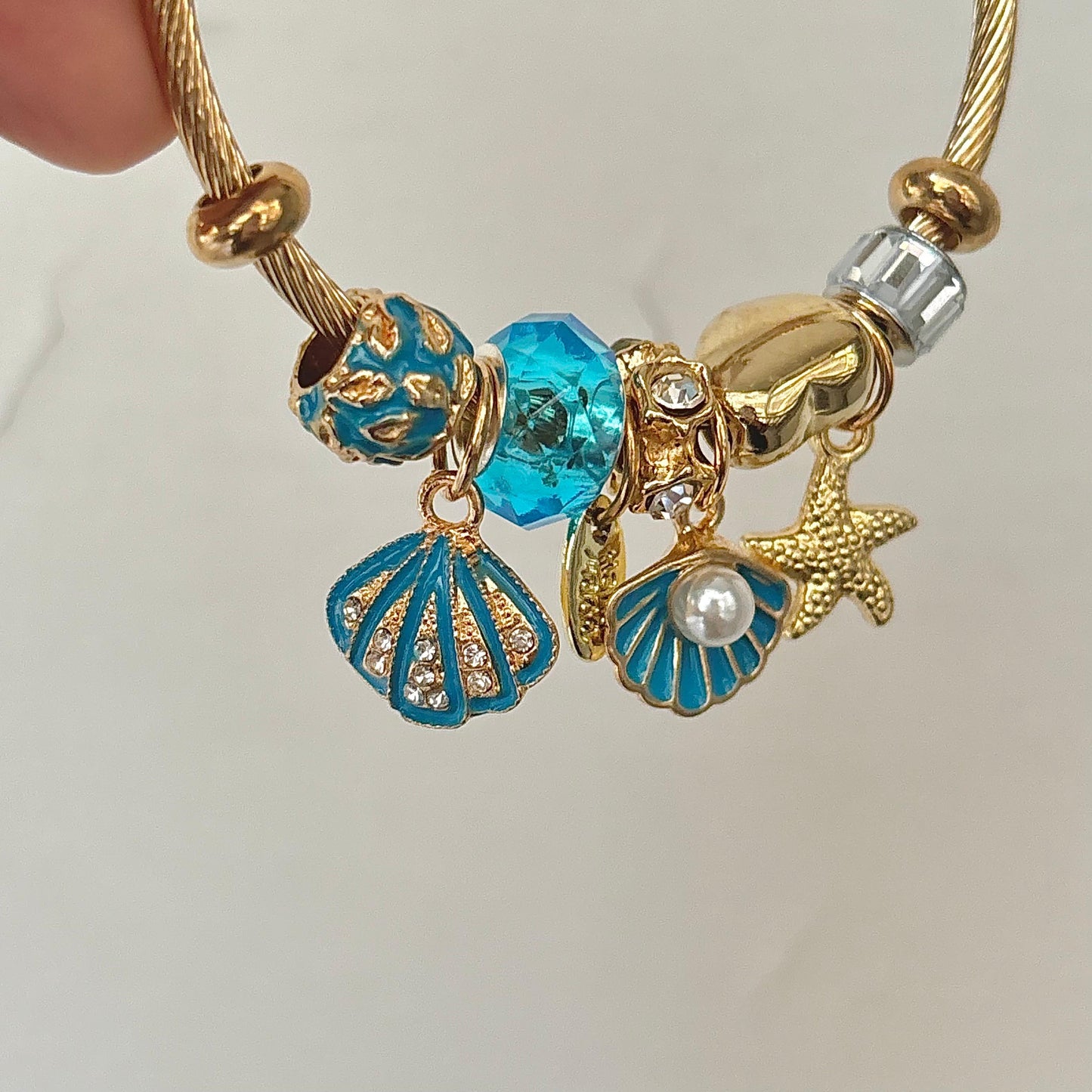 Beach Breeze Charm Bracelet -Blue