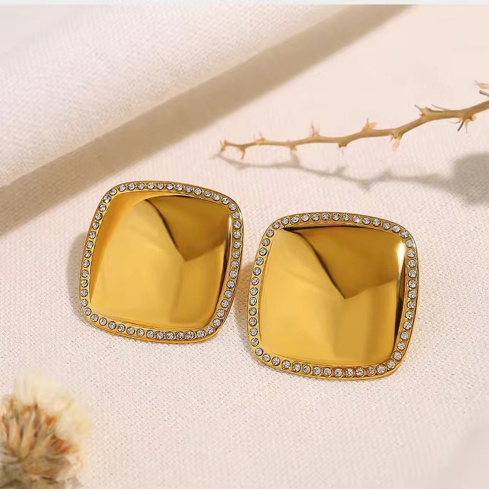 Allure Zircon Pave Studs -18K