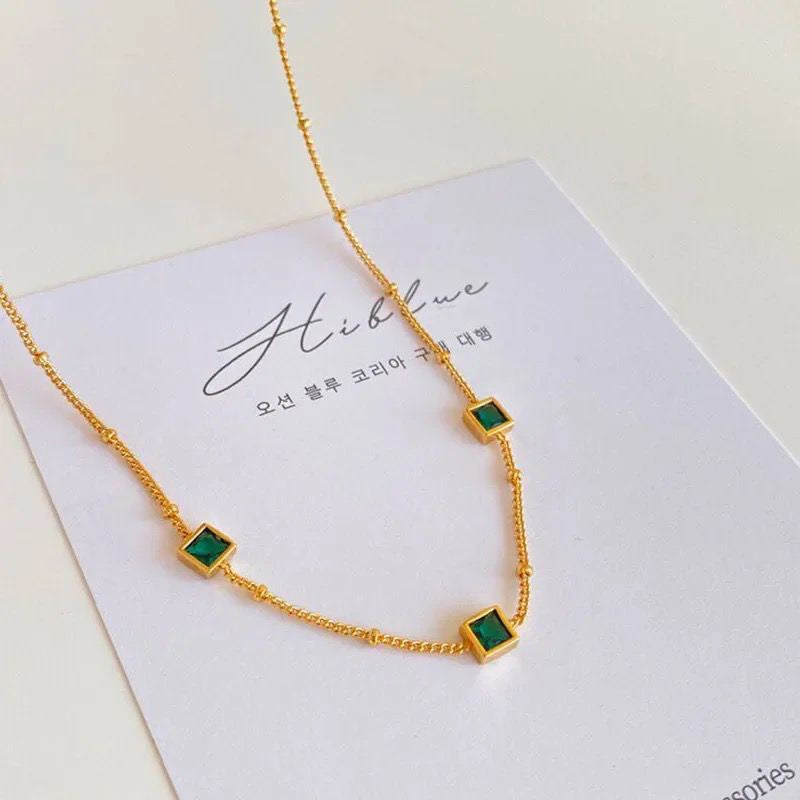 Tasha Emerald Necklace