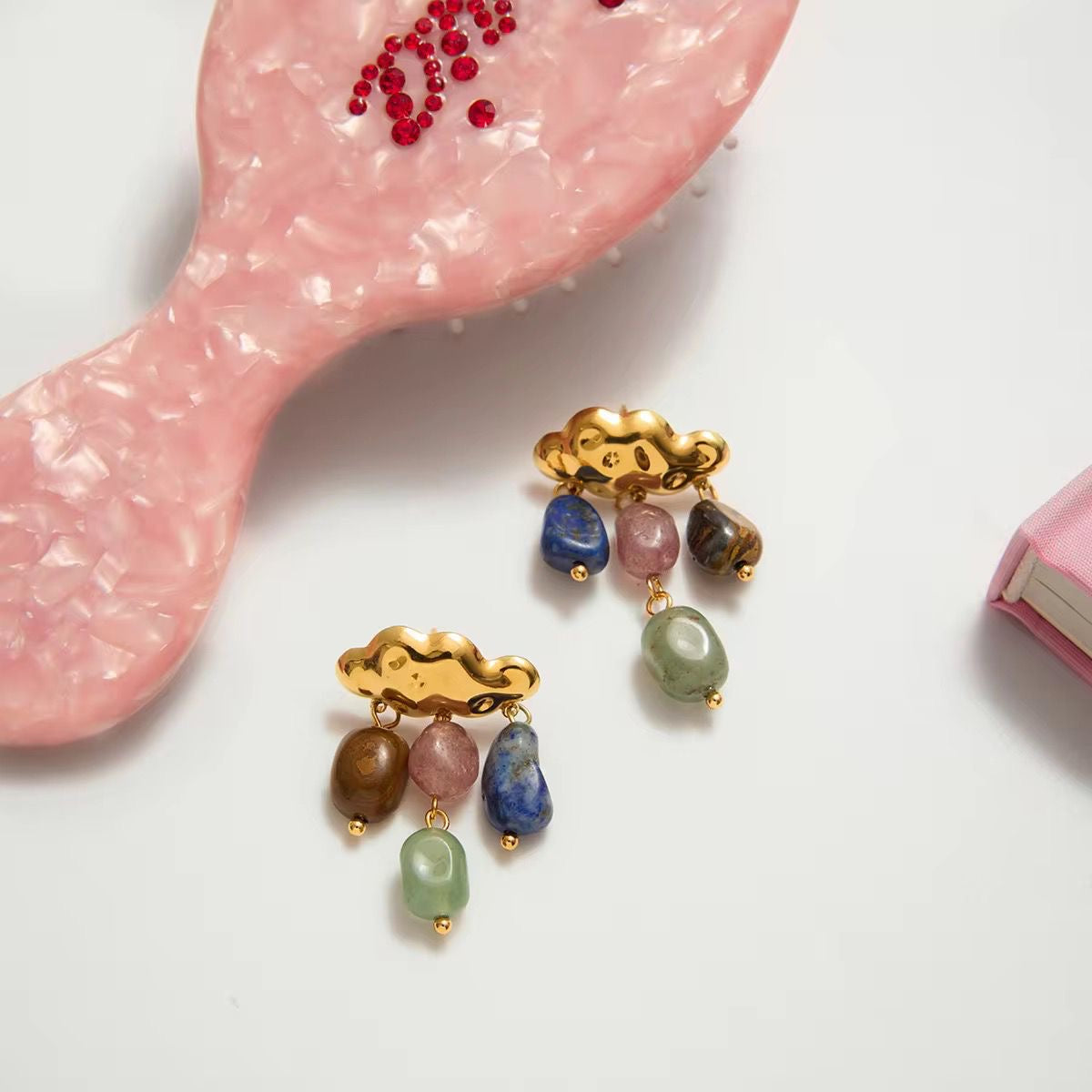 Cloud Stone Drops Studs