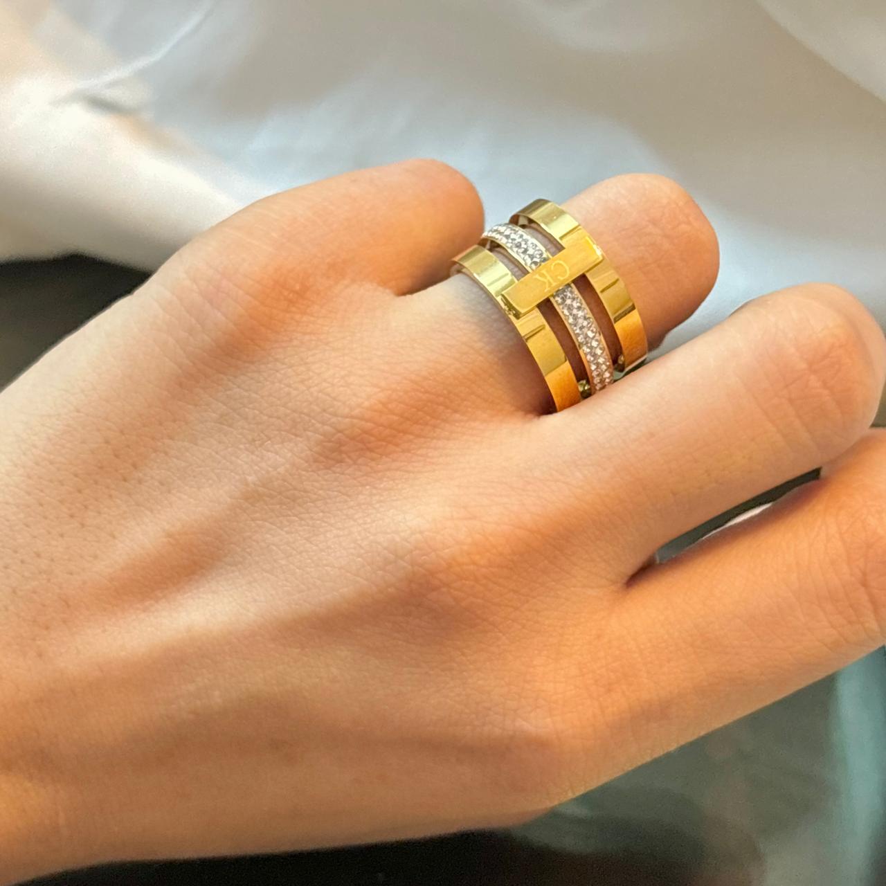 Tri Stacked LUX Ring