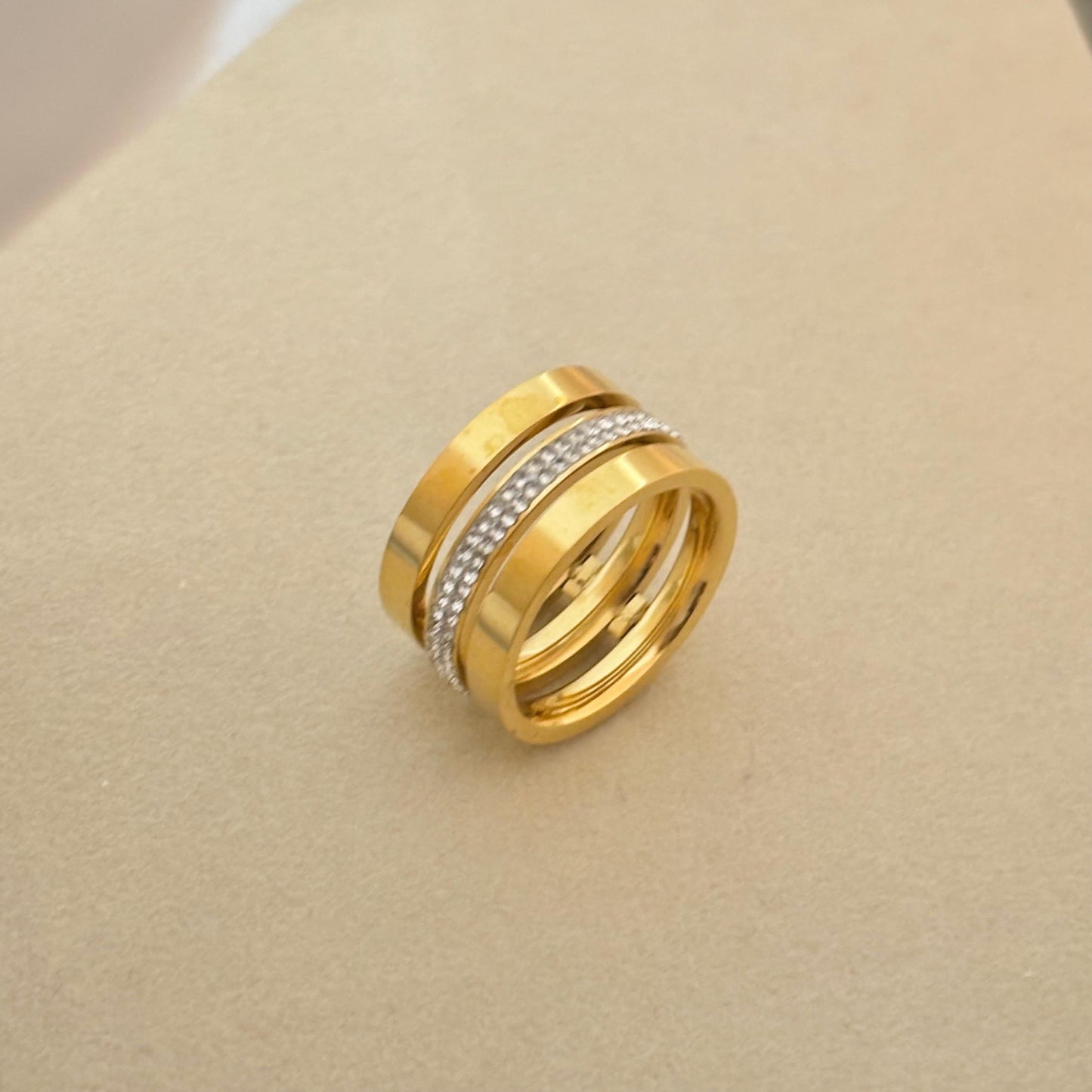 Tri Stacked LUX Ring