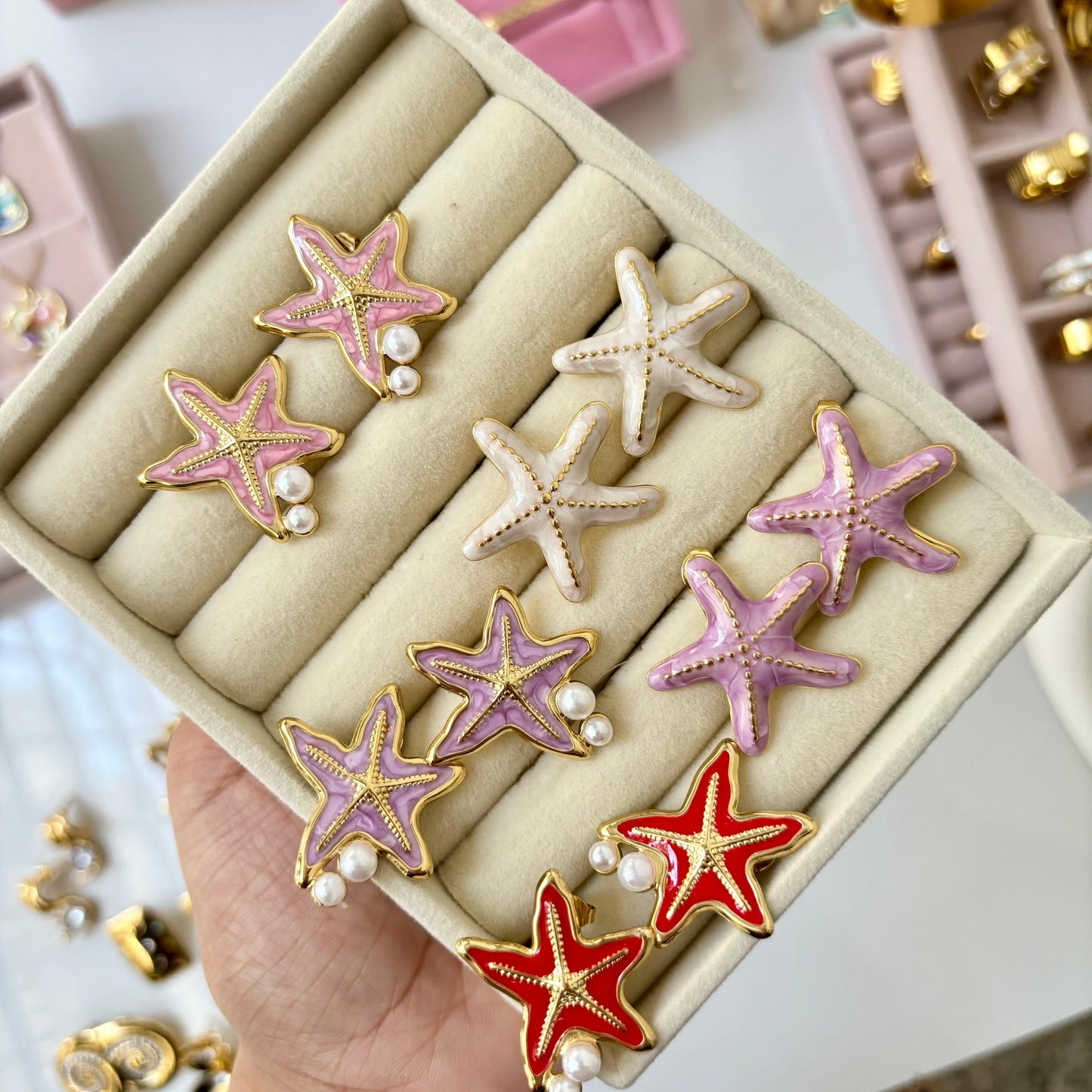 Starlétta Studs -Pearl Lilac