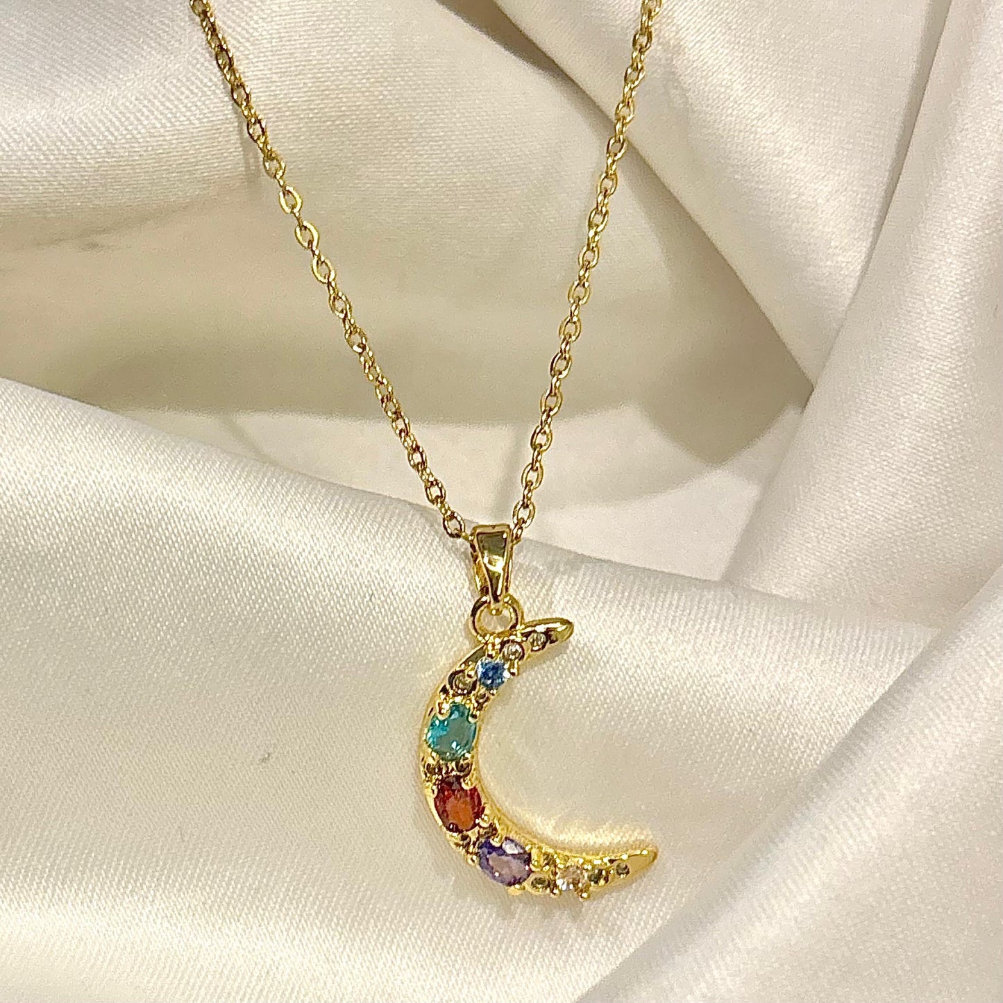 Magical Luna Necklace -Multi Zircons