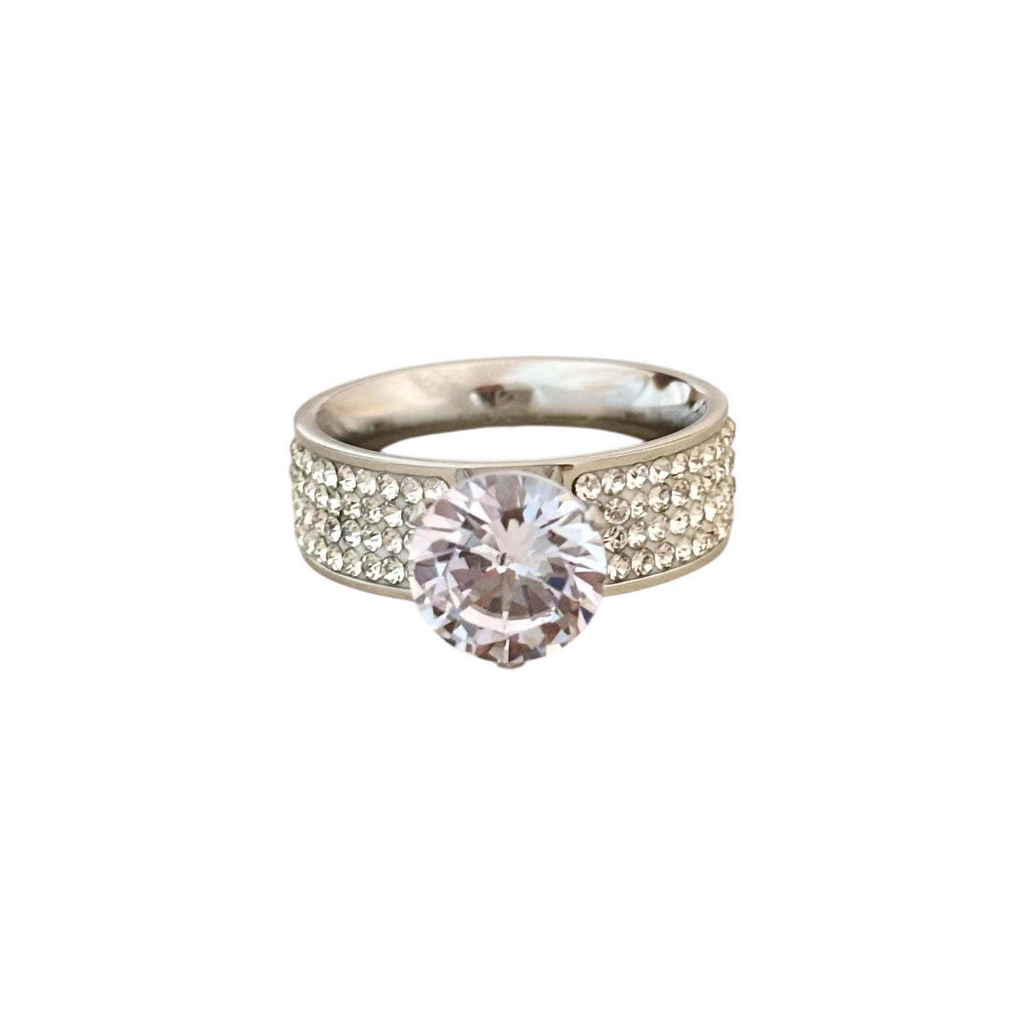 LUX Cluster Diamond Ring -Silver