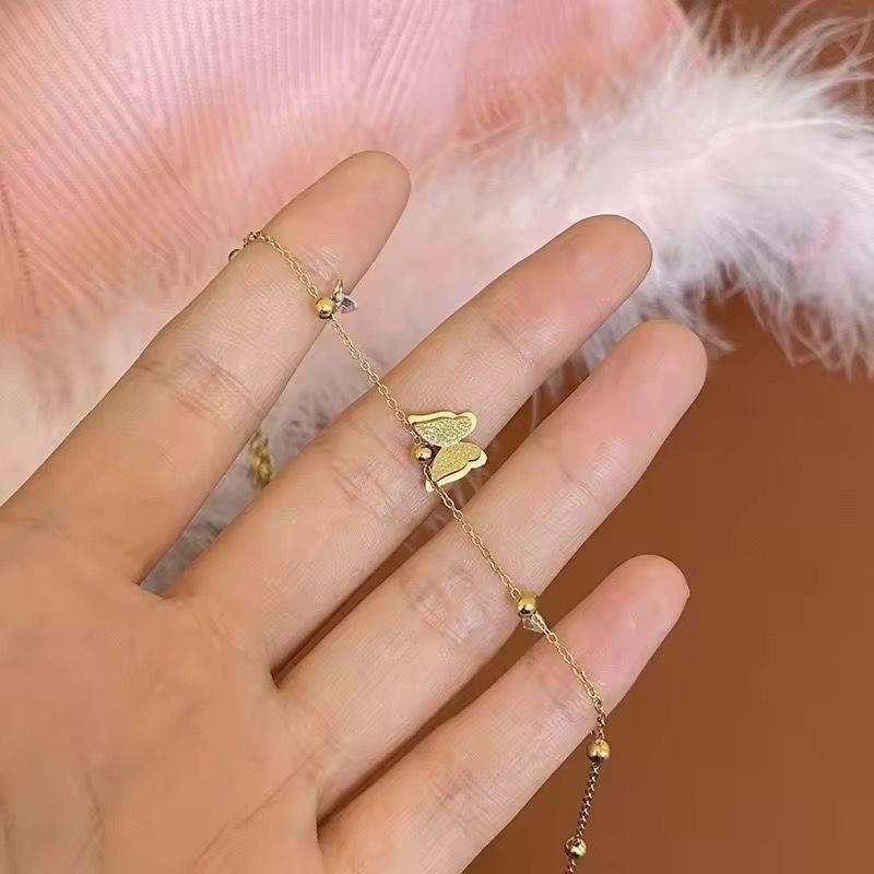 Frosted Flutter Charm Necklace