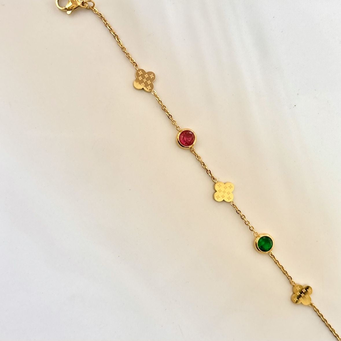 Luxe Multi Cz Clover Bracelet