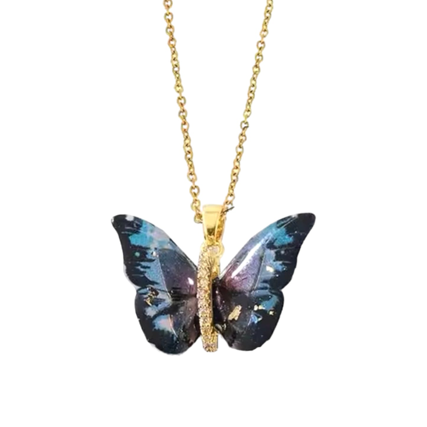 Illusion Crystal Mariposa Necklace