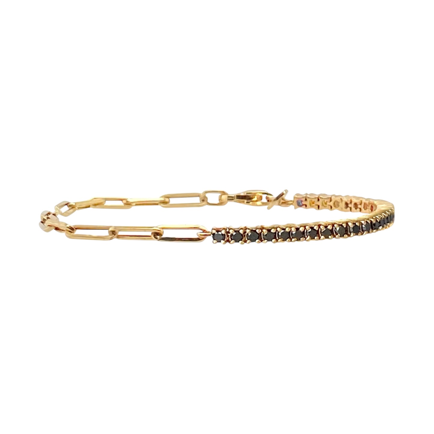 Missy Diamante X Link Anklet -Black