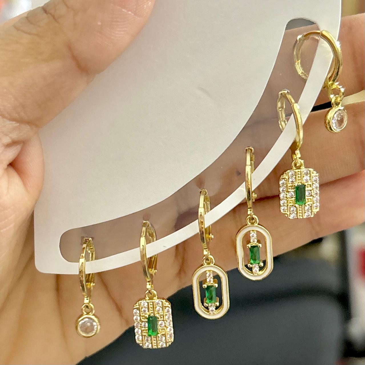 Diamantés Gem Hoops & Huggies Set