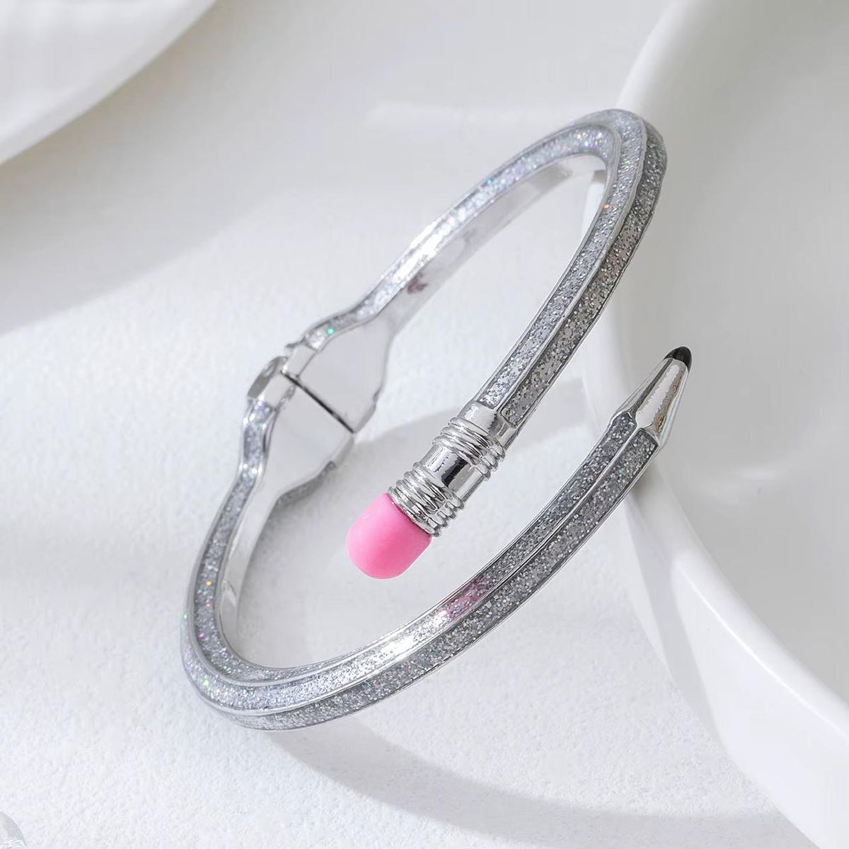 PENCIL Bracelet •Gliterry Silver