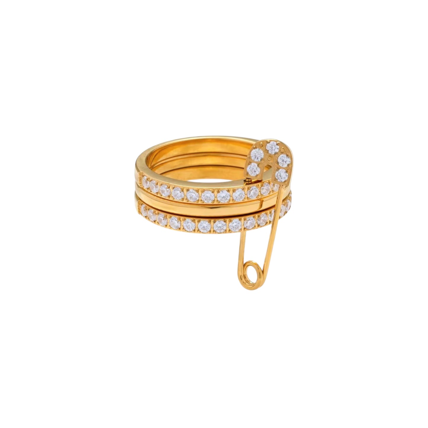 Pinned With Diamond Stack Ring