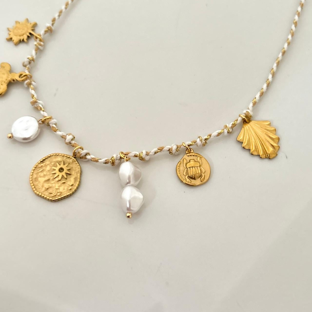 Ariel LUX 7 Charm Cord Necklace