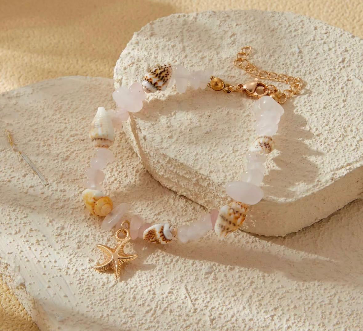 Sea Serenity Bracelet -Pink Quartz