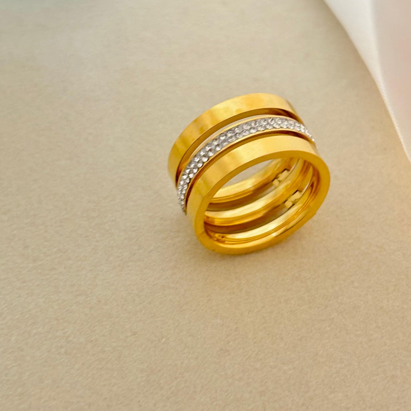 Tri Stacked LUX Ring