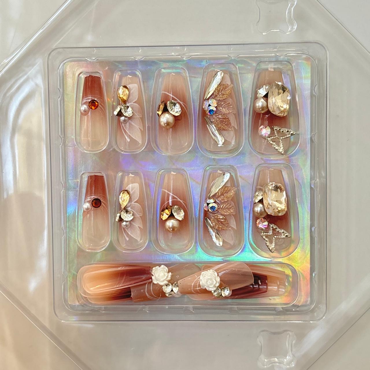 Blossom Nude Gradient Press On Nails