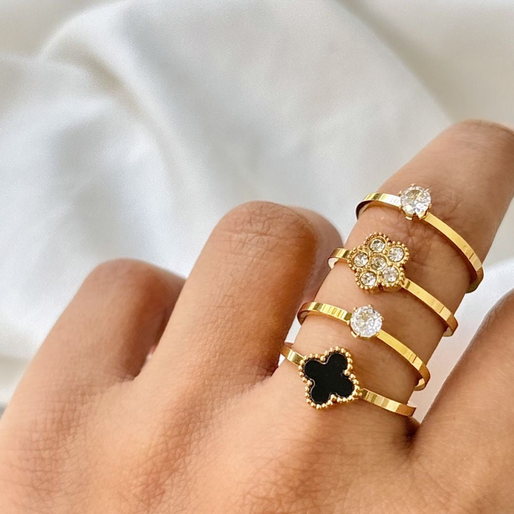Queenie Ringset -18K | Set of 4 Rings