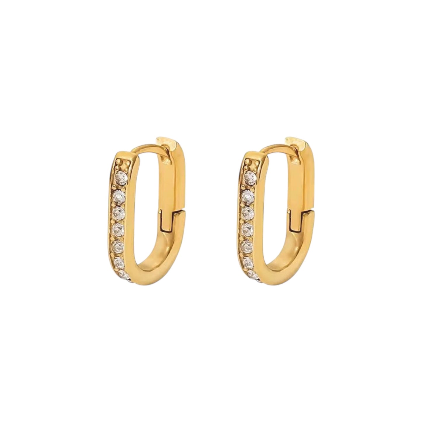 Elegance U Hoops - Zircon Paved