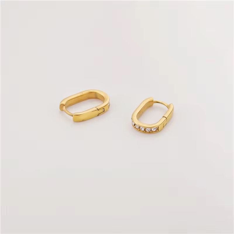 Elegance U Hoops - Zircon Paved