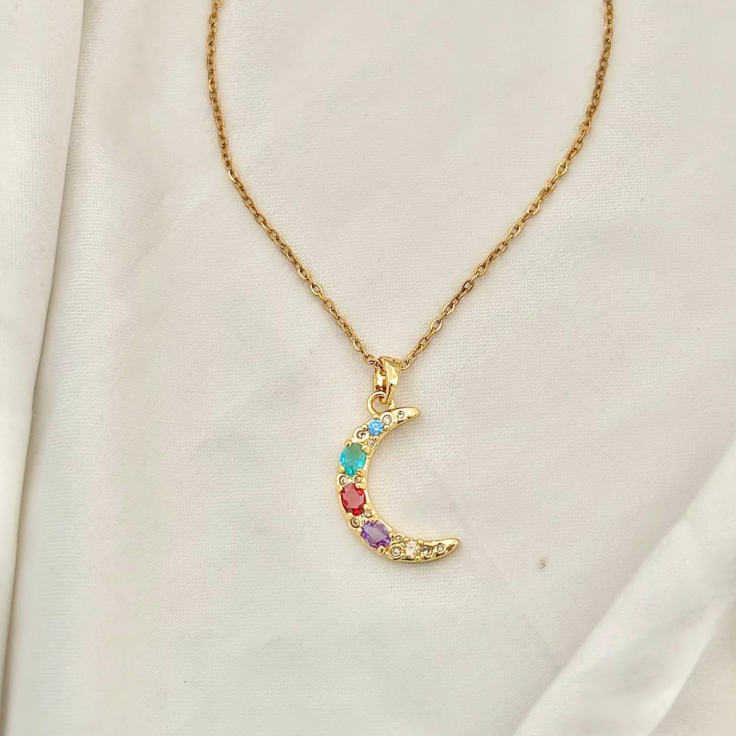 Magical Luna Necklace -Multi Zircons