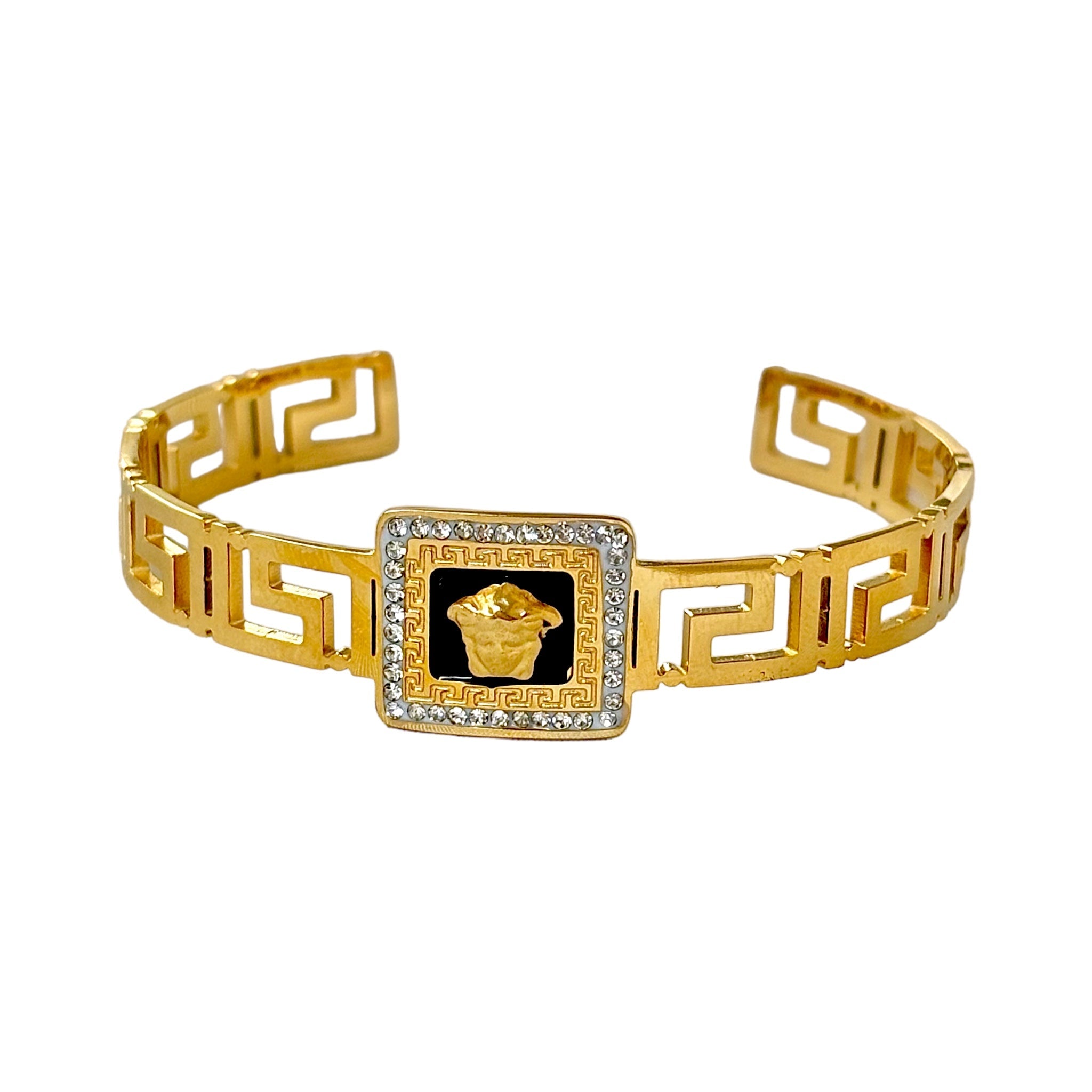 Greca La Medusa Cuff -18K – Glitzy Blings