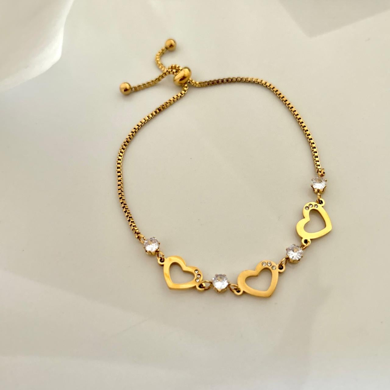 Heart Loops Bracelet -Adjustable